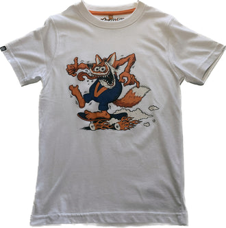 Vermin "FINK" Unisex Youth 5-12 Yrs 100% Organic T shirt (White)