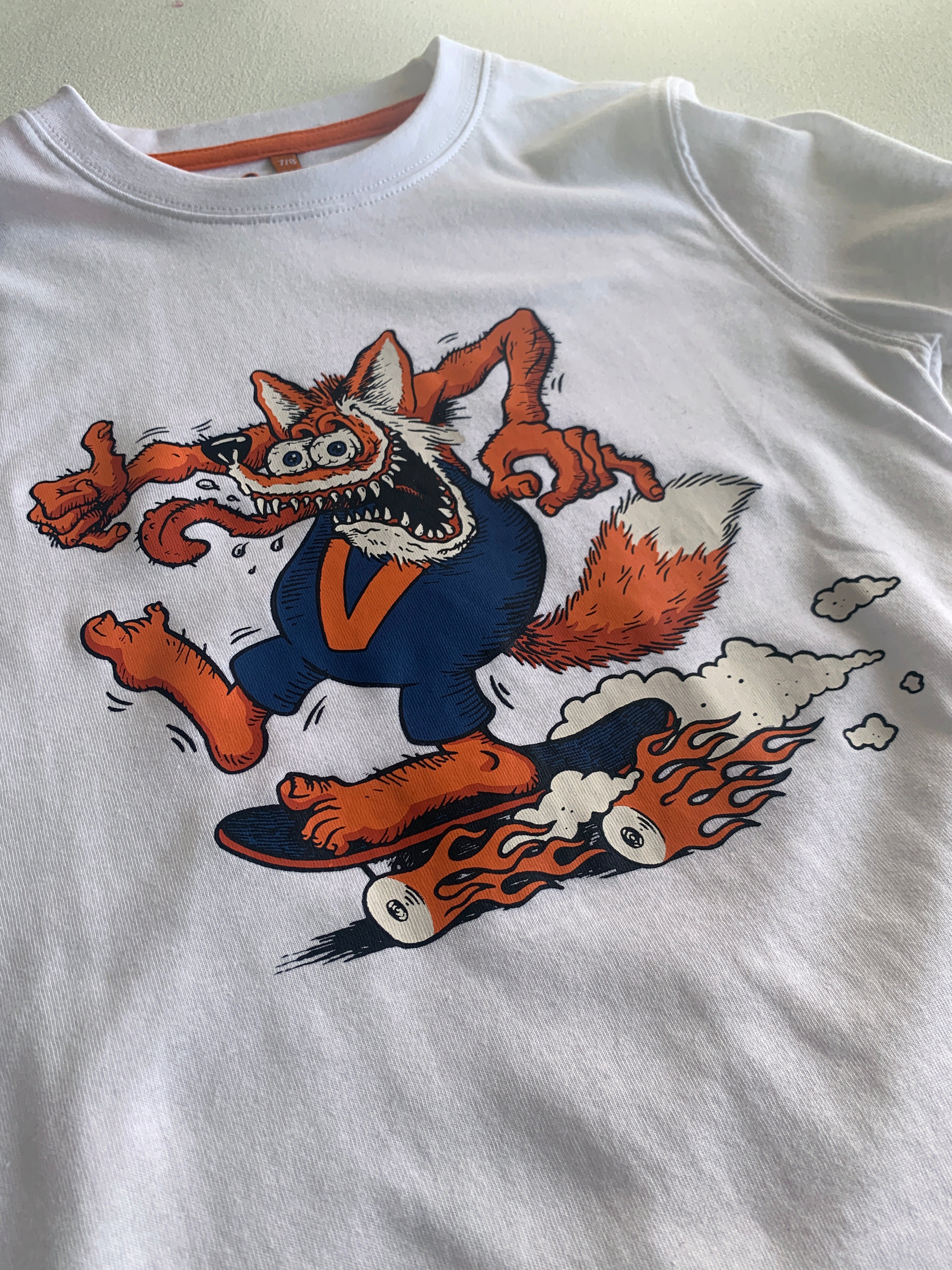 Vermin "FINK" Unisex Youth 5-12 Yrs 100% Organic T shirt (White)