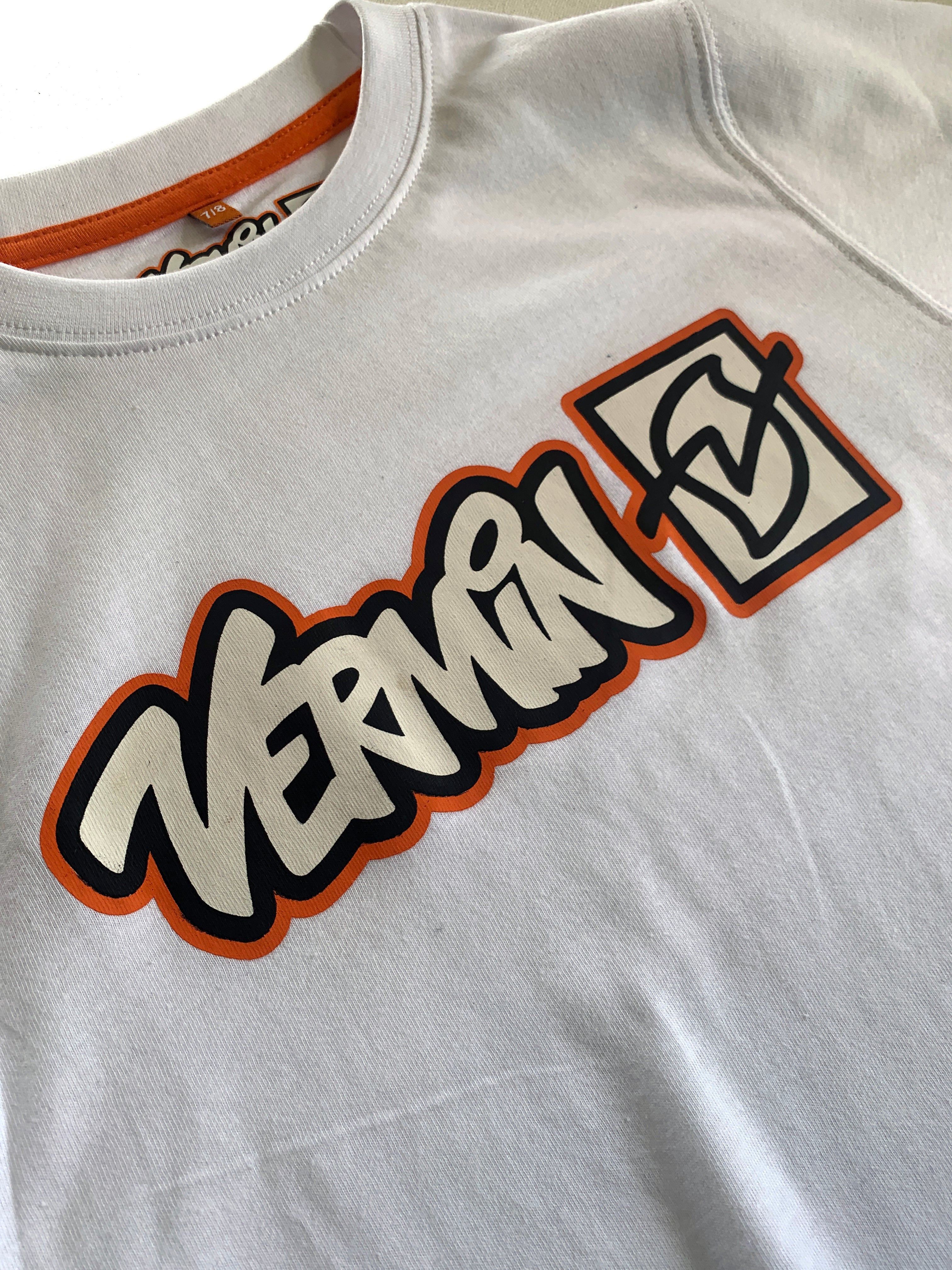 Vermin" LOGO Unisex Youth 100% Organic Cotton T shirt (White)