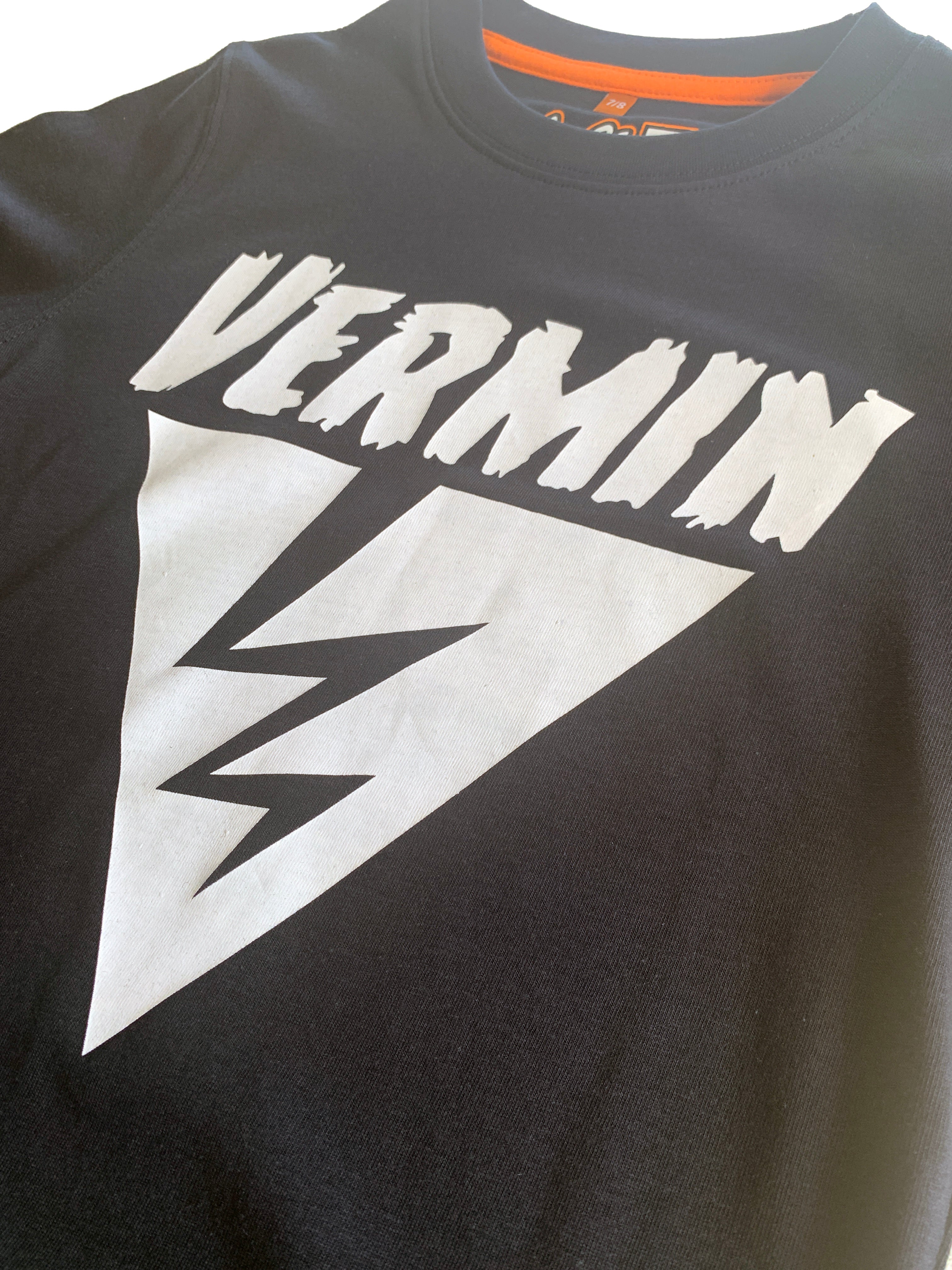 Vermin RKO Unisex Youth 100% Organic Cotton T shirt (Navy)