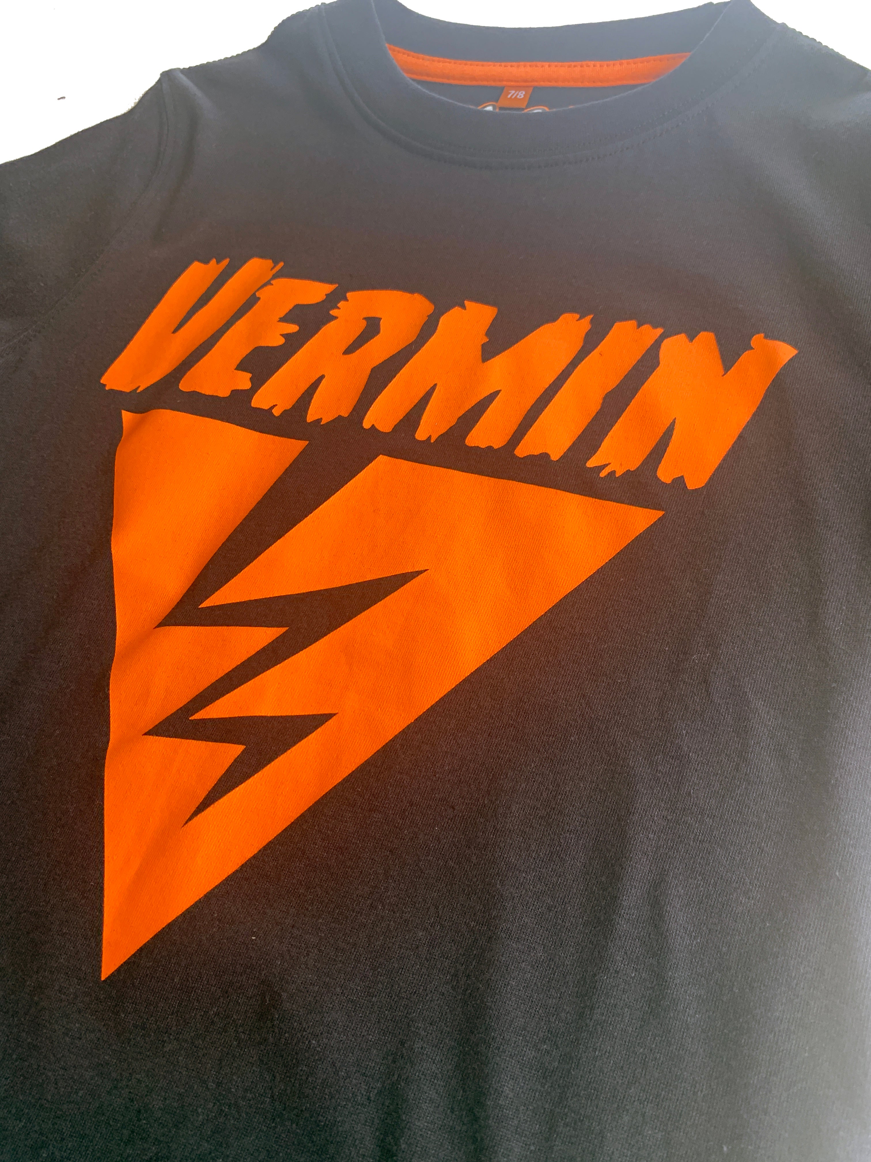 Vermin RKO Unisex Youth 100% Organic Cotton T shirt (Black )