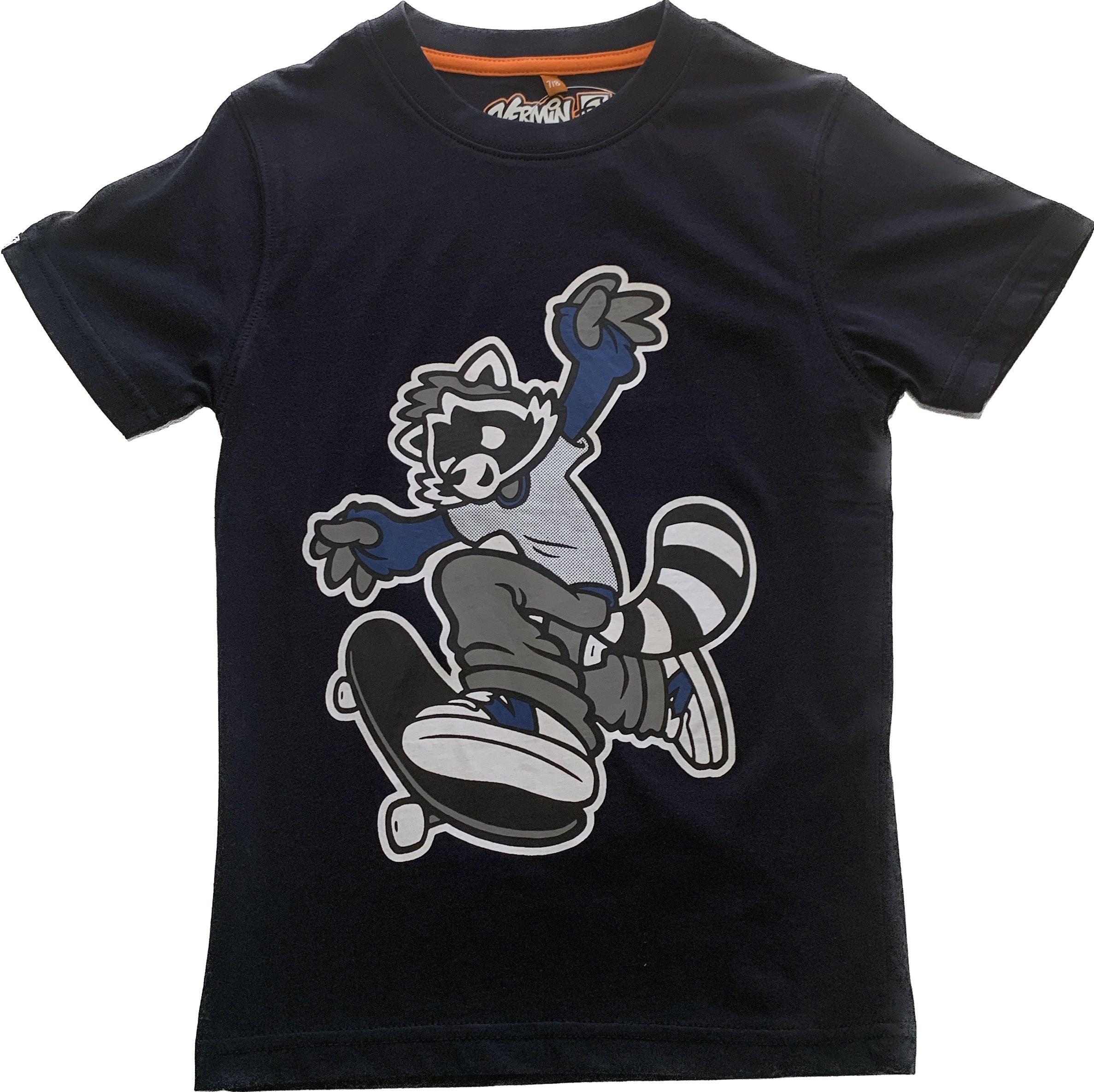 Vermin RACOON Unisex Youth 100% Organic Cotton T shirt (Navy)